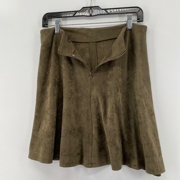 Potters Pot Skirt Women's Size Medium Olive Green Rear Zipper Formal Office - Picture 8 of 14